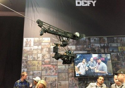 2015 NAB Show #NABshow | DEFY booth with Dactylcam cable-cam rig